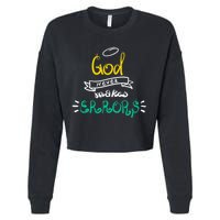 God Never Makes Errors Cropped Pullover Crew