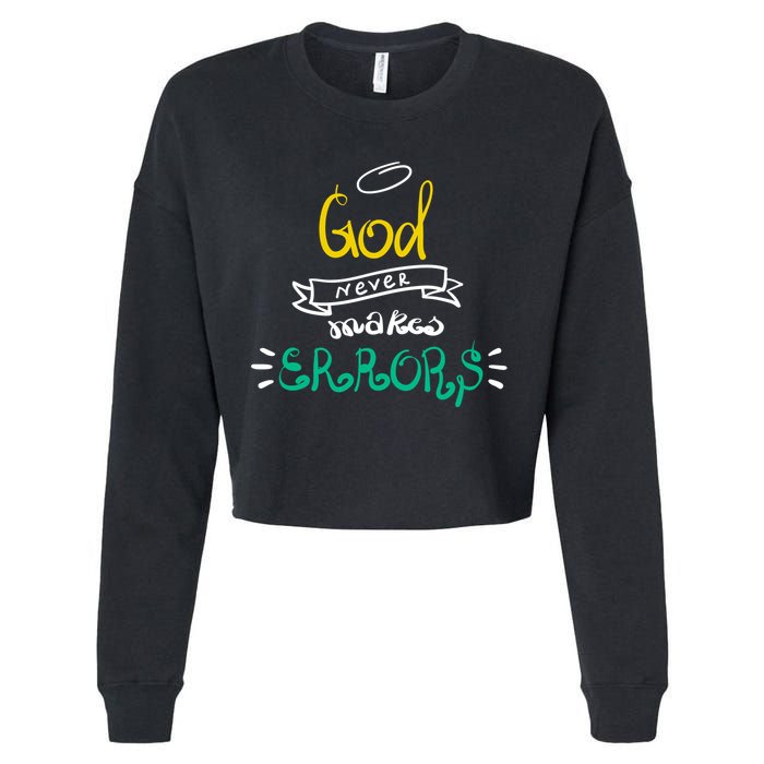 God Never Makes Errors Cropped Pullover Crew