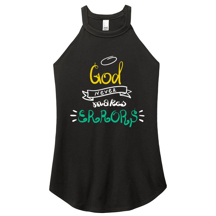 God Never Makes Errors Women's Perfect Tri Rocker Tank