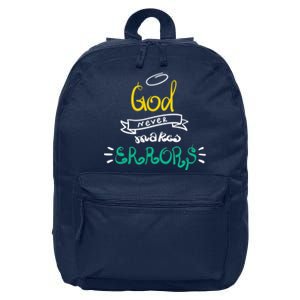 God Never Makes Errors 16 in Basic Backpack