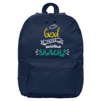 God Never Makes Errors 16 in Basic Backpack