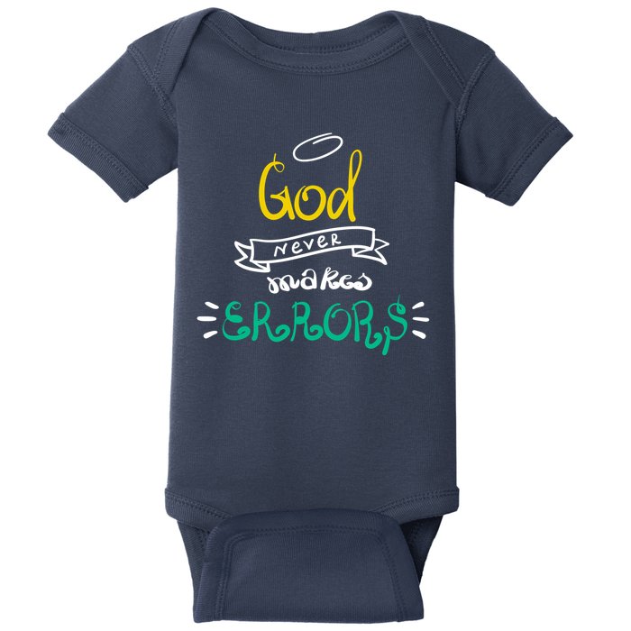 God Never Makes Errors Baby Bodysuit