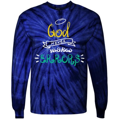 God Never Makes Errors Tie-Dye Long Sleeve Shirt