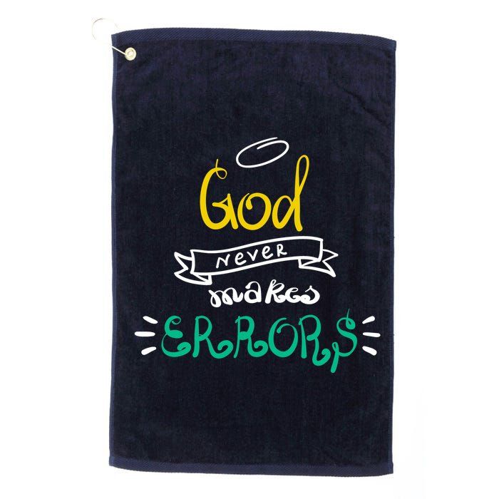 God Never Makes Errors Golf Towel