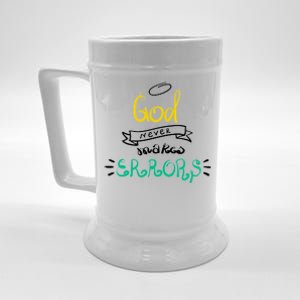 God Never Makes Errors Beer Stein