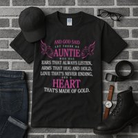 God Said Let There Be Auntie Tall T-Shirt