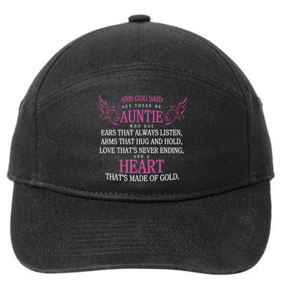 God Said Let There Be Auntie 7-Panel Snapback Hat