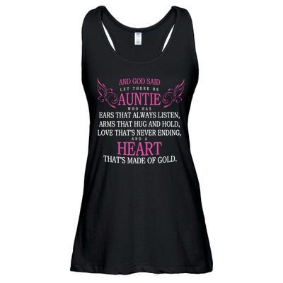 God Said Let There Be Auntie Ladies Essential Flowy Tank