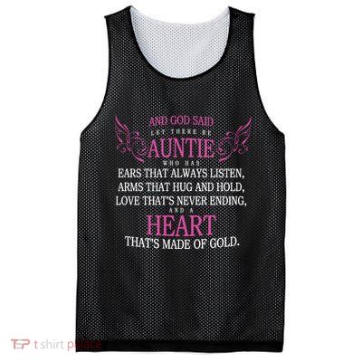 God Said Let There Be Auntie Mesh Reversible Basketball Jersey Tank