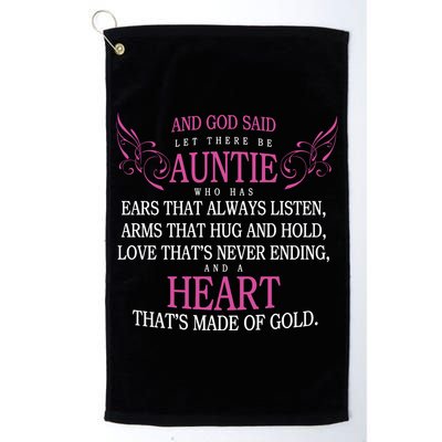 God Said Let There Be Auntie Golf Towel