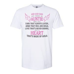 God Said Let There Be Auntie Softstyle CVC T-Shirt