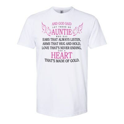 God Said Let There Be Auntie Softstyle CVC T-Shirt