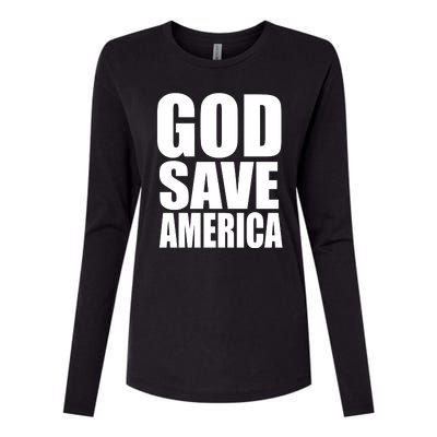 God Save America Womens Cotton Relaxed Long Sleeve T-Shirt