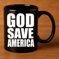 God Save America 11oz C Handle Ceramic Mug