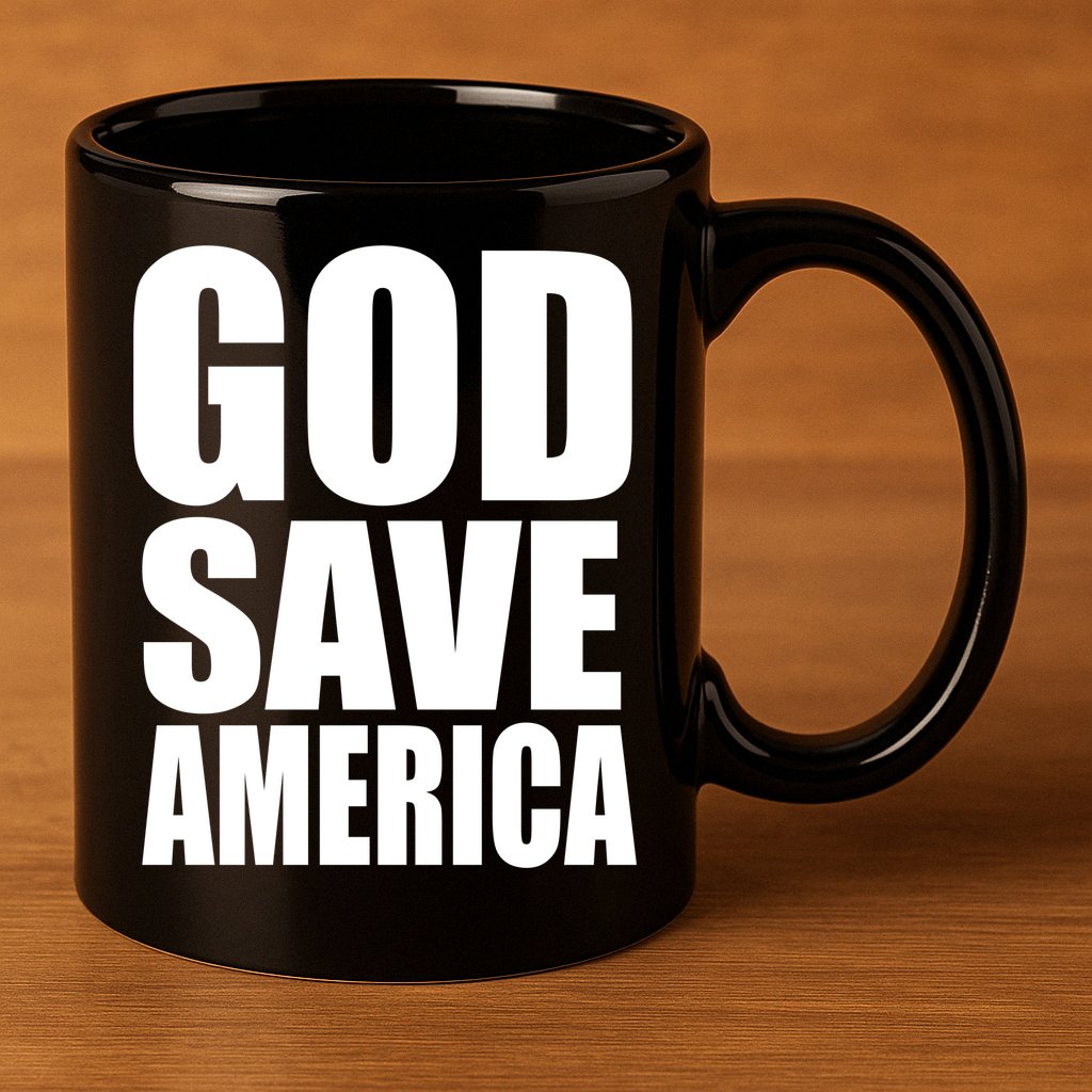 God Save America 11oz C Handle Ceramic Mug