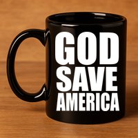 God Save America 11oz C Handle Ceramic Mug