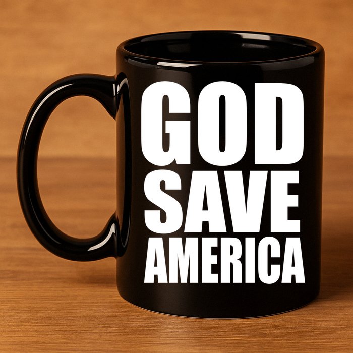 God Save America 11oz C Handle Ceramic Mug