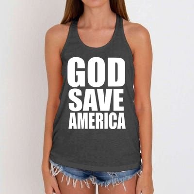 God Save America Women's Knotted Racerback Tank