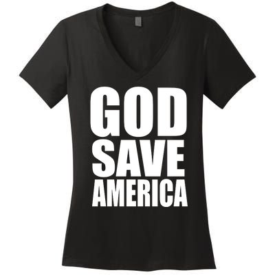 God Save America Women's V-Neck T-Shirt