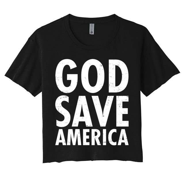 God Save America USA Religious Crop Top
