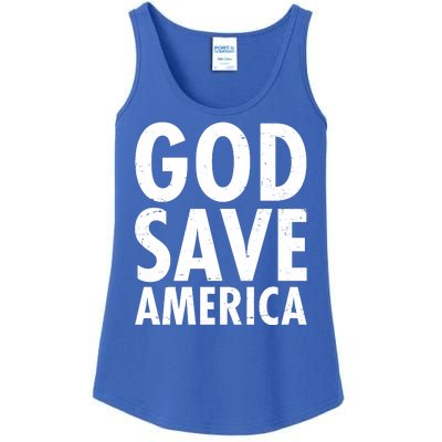 God Save America USA Religious Ladies Essential Tank