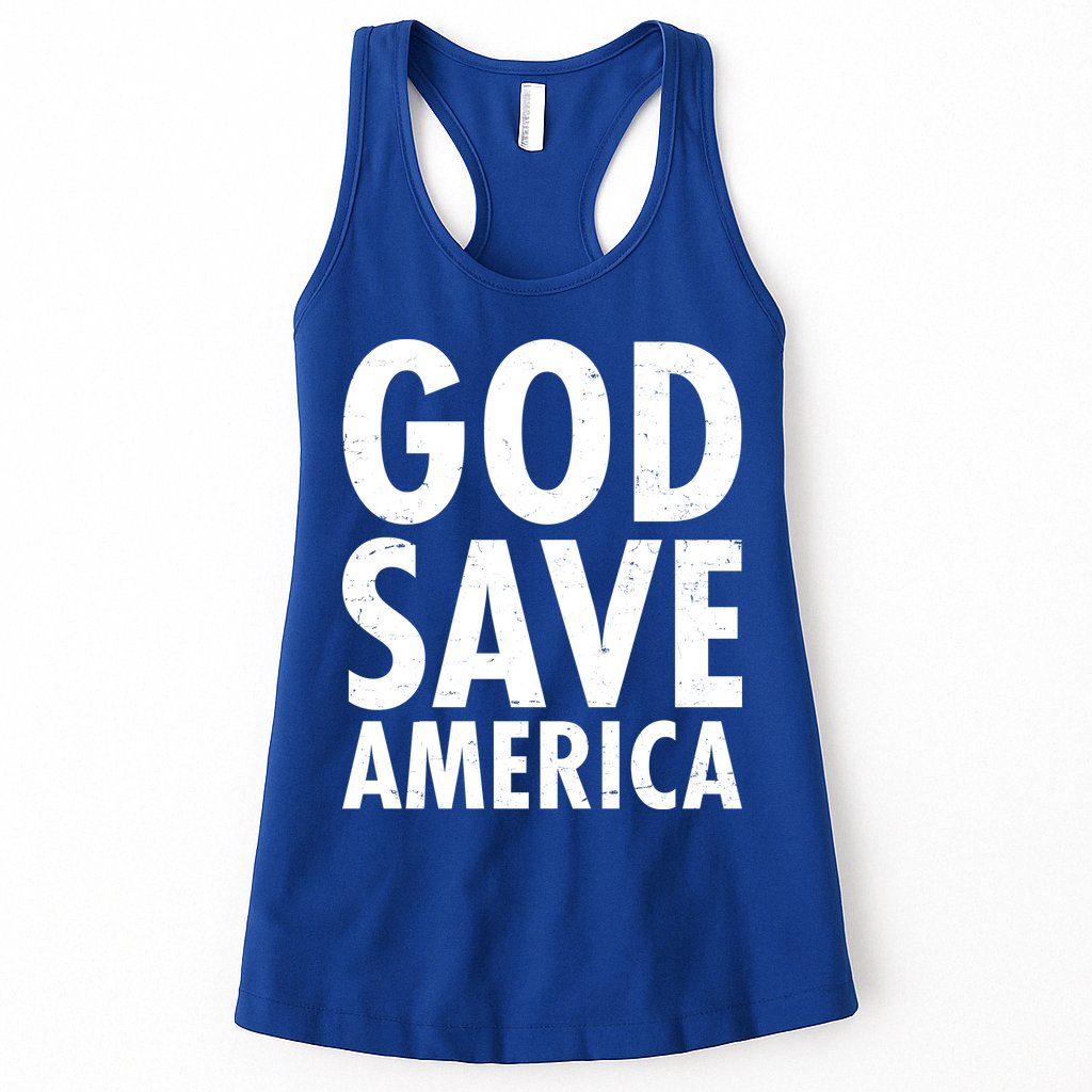 God Save America USA Religious Womens Tank Top