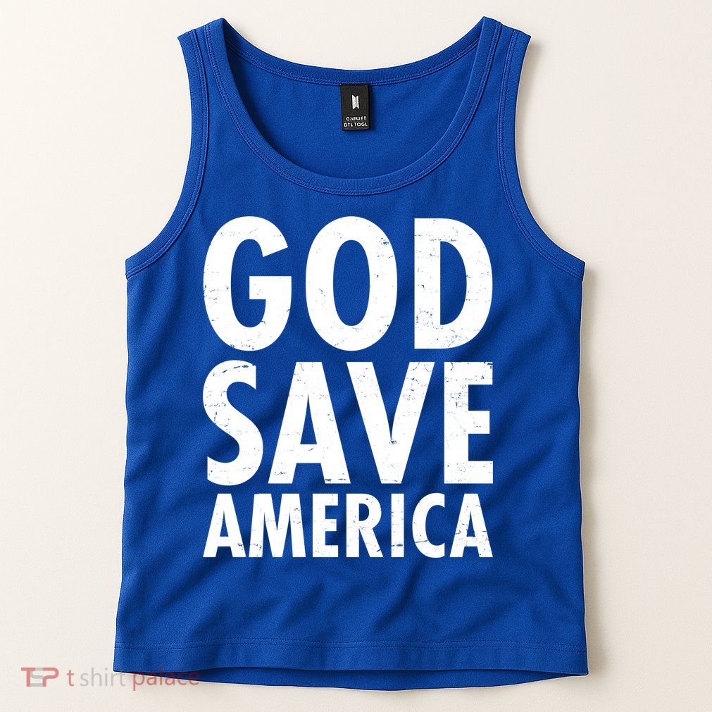 God Save America USA Religious Tank Top