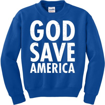 God Save America USA Religious Kids Sweatshirt