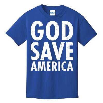 God Save America USA Religious Kids T-Shirt