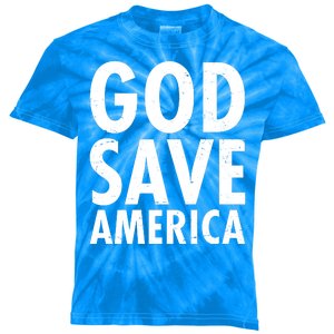 God Save America USA Religious Kids Tie-Dye T-Shirt