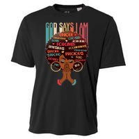 God Says I Am Praying Black Woman Cooling Performance Crew T-Shirt