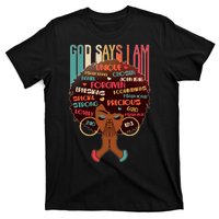 God Says I Am Praying Black Woman T-Shirt