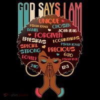 God Says I Am Praying Black Woman Premium T-Shirt