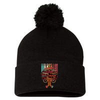 God Says I Am Praying Black Woman Pom Pom 12in Knit Beanie