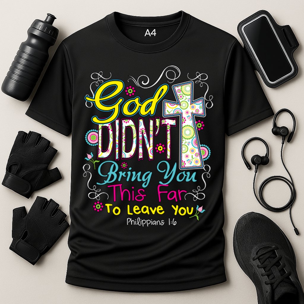 God Won't Leave You Cooling Performance Crew T-Shirt