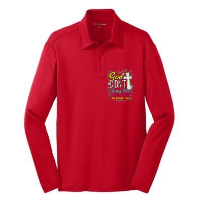 God Won't Leave You Silk Touch Performance Long Sleeve Polo