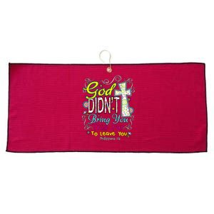 God Won't Leave You Large Microfiber Waffle Golf Towel