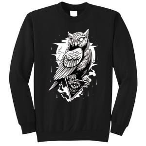 Goth Owl Design, Spooky Owl Design, Cool Owl, Owl Sweatshirt