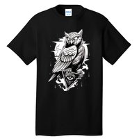 Goth Owl Design, Spooky Owl Design, Cool Owl, Owl Tall T-Shirt