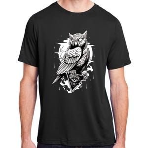 Goth Owl Design, Spooky Owl Design, Cool Owl, Owl Adult ChromaSoft Performance T-Shirt