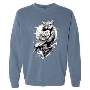 Goth Owl Design, Spooky Owl Design, Cool Owl, Owl Garment-Dyed Sweatshirt