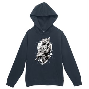 Goth Owl Design, Spooky Owl Design, Cool Owl, Owl Urban Pullover Hoodie