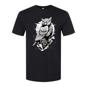 Goth Owl Design, Spooky Owl Design, Cool Owl, Owl Softstyle CVC T-Shirt