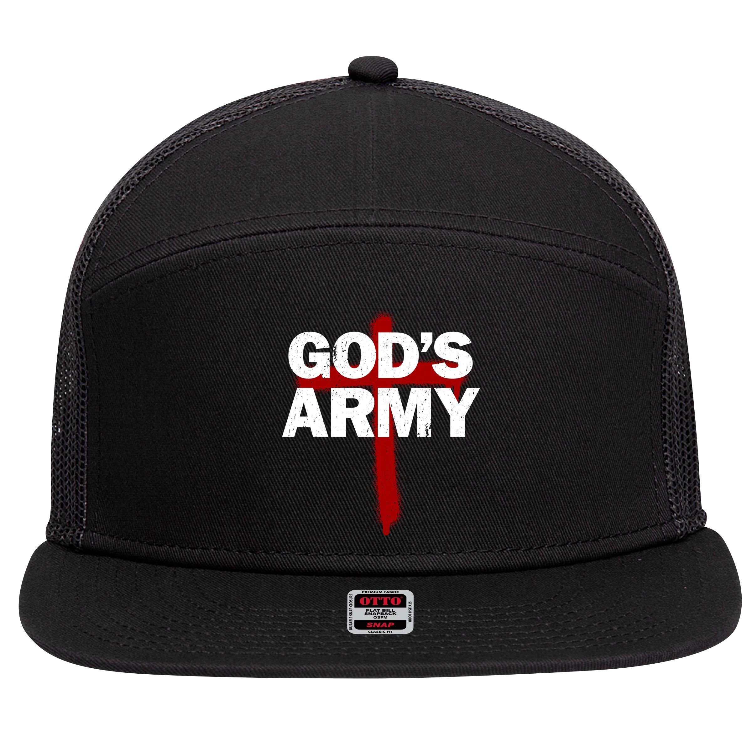 God's Army 7 Panel Mesh Trucker Snapback Hat