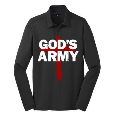 God's Army Silk Touch Performance Long Sleeve Polo