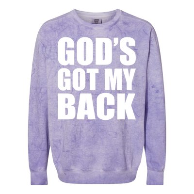 God's Got My Back Colorblast Crewneck Sweatshirt