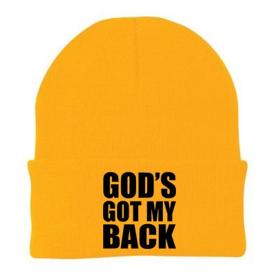 God's Got My Back Knit Cap Winter Beanie