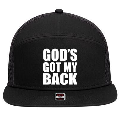 God's Got My Back 7 Panel Mesh Trucker Snapback Hat