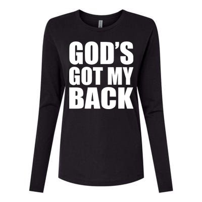 God's Got My Back Womens Cotton Relaxed Long Sleeve T-Shirt