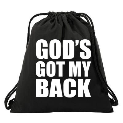 God's Got My Back Drawstring Bag